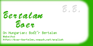 bertalan boer business card